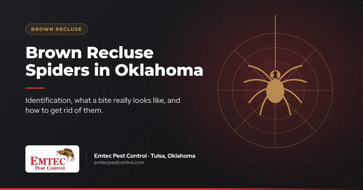 Brown recluse spiders in Oklahoma: identification, bites and control