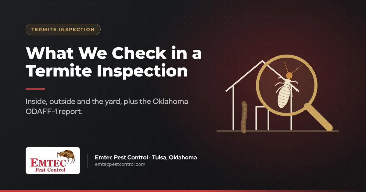 What we check in a termite inspection